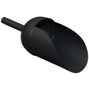 Firefix Pelletschaufel aus schwarzem Metall, 32 cm lang, Zubehör für Kaminöfen.