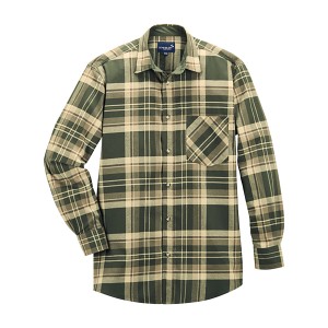 Scheibler Workwear Jagdhemd, kariert in Oliv. Arbeitshemd mit Brusttasche, ideal für Outdoor & Jagd.