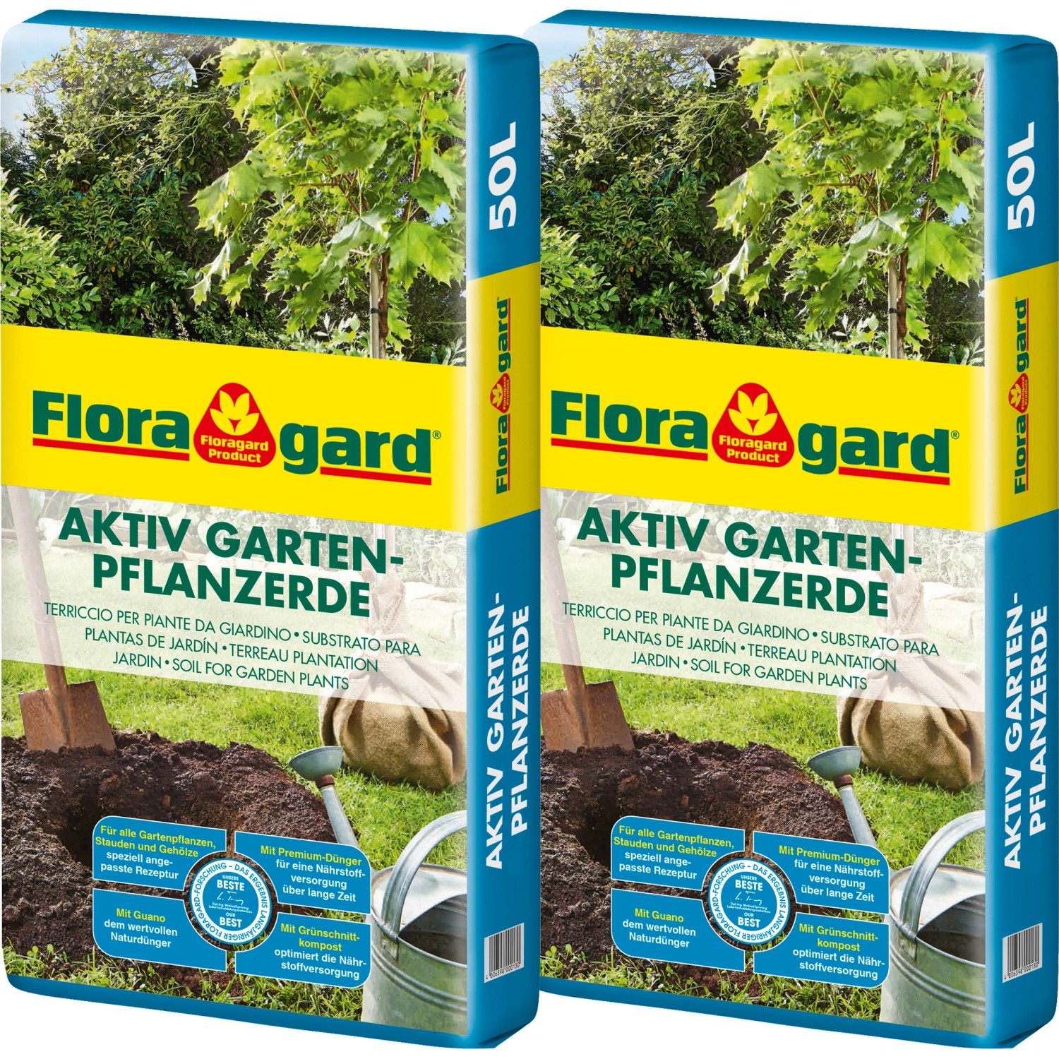 Floragard Aktiv GartenPflanzerde 2 x 50 l kaufen bei OBI