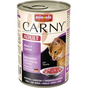 Animonda Carny Adult Katzen-Nassfutter Rind & Lamm, 400g Dose.