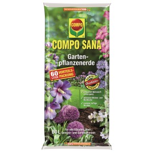 Sack Compo Sana Gartenpflanzenerde 60L für Stauden, Obst, Gemüse und Gartenpflanzen.
