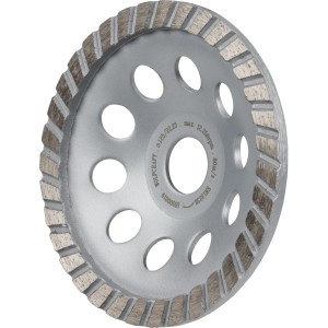 Wolfcraft Diamant-Schleiftopf Standard, Ø 125mm für Winkelschleifer zum Schleifen von Stein.