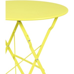 Hellgrüner Garden Pleasure Klapptisch Tivio, 70x60x60 cm, ideal für Garten, Balkon oder Terrasse.