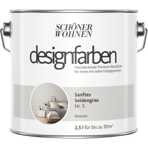 Schöner Wohnen Designfarben Sanftes Seidengrau matt 2,5 l