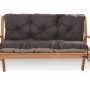 Setgarden Double Outdoor Kissen Bankauflage 110x50x50cm Kissen Für 2-Sitzer Bänke 1tlg Schwarz_2