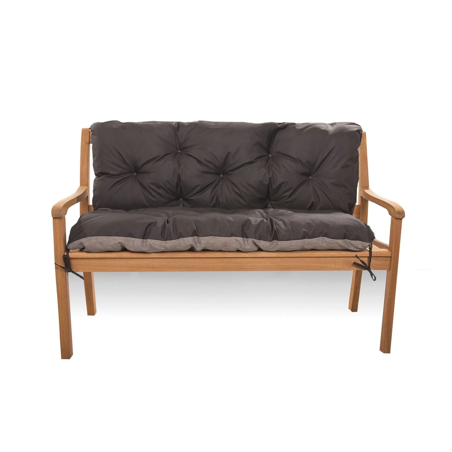 Setgarden Double Outdoor Kissen Bankauflage 110x50x50cm Kissen Für 2-Sitzer Bänke 1tlg Schwarz_2