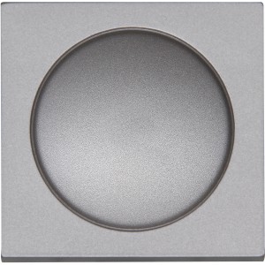 Kopp Dimmerabdeckung mit Druck-Wechselschalter Athenis Stahlfarben