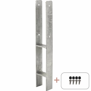 Pfostenträger feuerverzinkt 600 mm x 91 mmx 60 mm