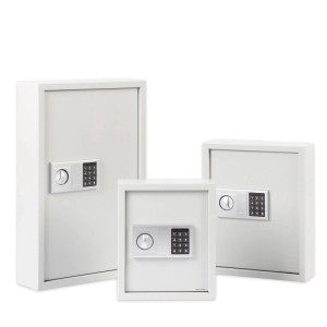 KARAT Schlüsseltresor mit Elektronikschloss Schlüsselkasten Weiß 43 x 13 x 66,5 cm