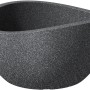 Scheurich Pflanzschale Wave Globe Bowl, Ø 39 cm, Schwarz Granit, für Innen- und Außenbereich.