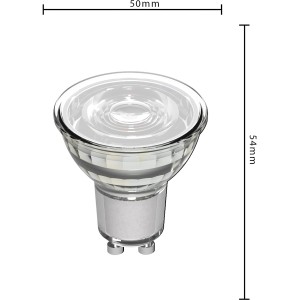Klarer LED-Spot GU10 MR16, 3,6 W, dimmbar, mit Ø 5 cm. Ideal für Wohnräume und Akzentbeleuchtung.