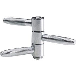 Einbohrband, 3-teilig, Ø 13 mm, 2 Stück, für gefalzte Türen, verzinkt.