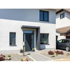 Gutta Rechteckvordach BS PLUS Anthrazit 160 x 90 cm Seite Rechts