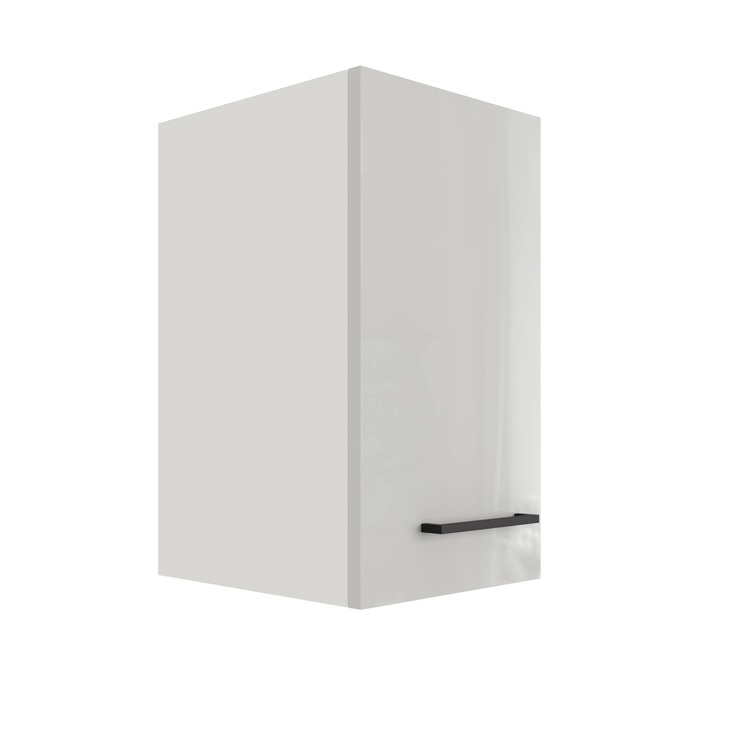 Flex-Well Oberschrank Lund, 30x55 cm, lichtgrau glänzend/rauchgrau, für die Küche.