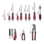 Einhell Werkzeugkoffer Universal 80-tlg. E-CASE: Schraubendreher, Zangen, Messer, Steckschlüssel und Ratschenschlüssel im Set.