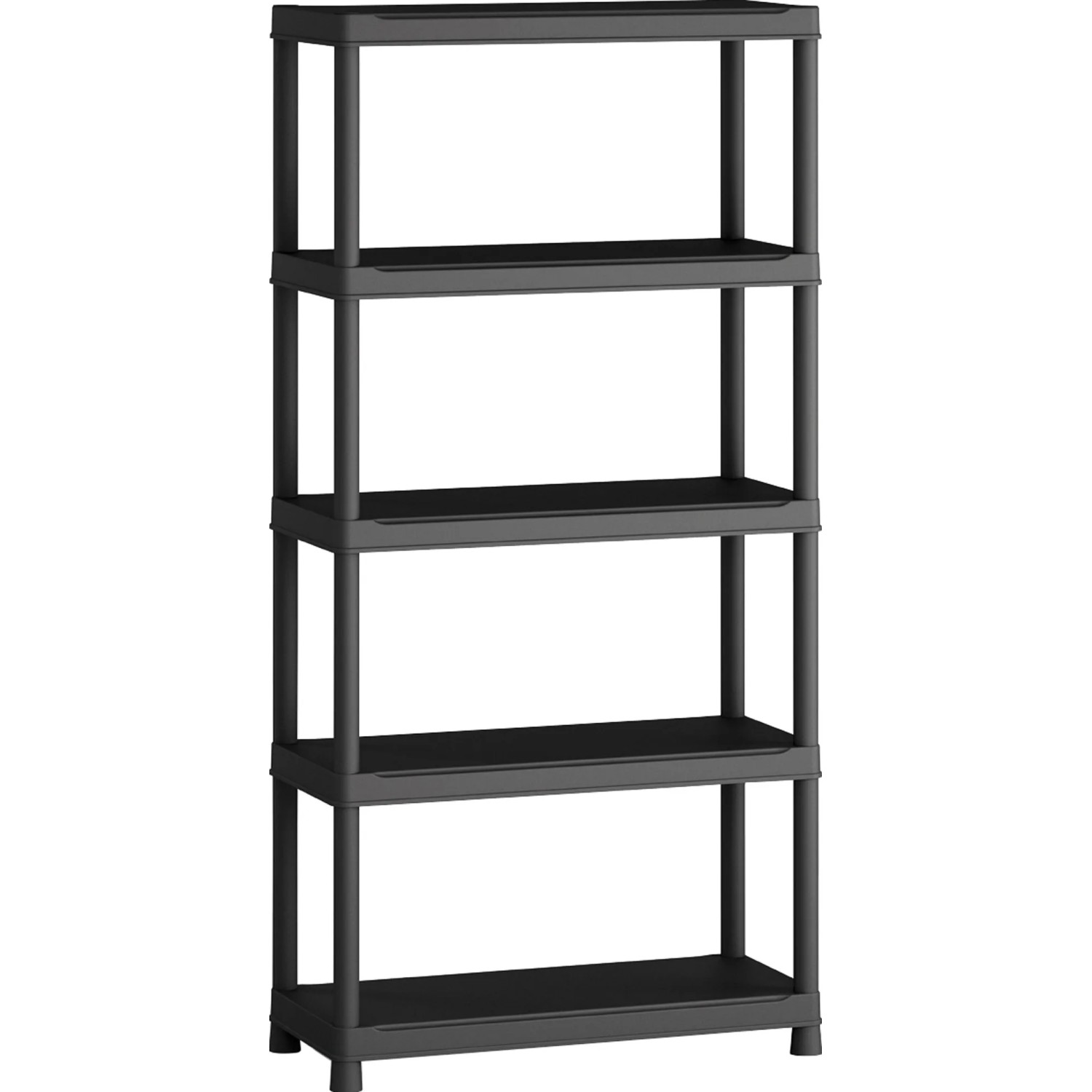 OBI Kunststoffregal M-90 Schwarz 182 cm x 90 cm x 40 cm