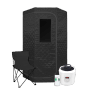 Sanotechnik Dampfsauna Tragbar 90 cm x 90 x 190 cm Schwarz