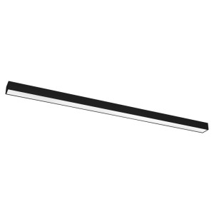 Schwarze LED-Deckenleuchte Roccamorice von Eglo, 150 cm, mit CCT-Funktion für flexible Farbtemperatur.