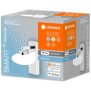 Ledvance Smart+ WiFi Bad-Wandleuchte Orbis Elypse, chrom, dimmbar, Farbtemperatur einstellbar.