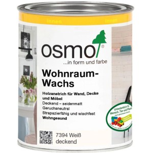 Dose Osmo Wohnraum-Wachs Weiß deckend, Holz-Wachs für Innenräume.