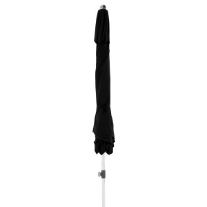 Geschlossener, schwarzer Doppler Marktschirm Expert Ø 306 cm mit Kurbelmechanik.
