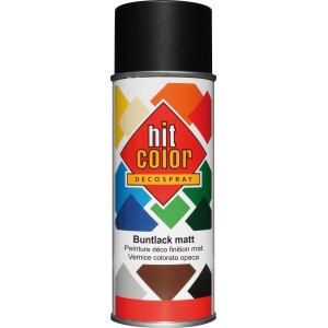 Hitcolor Sprühlack Schwarz matt 400 ml