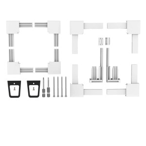Windhager Insect-Stop Expert Eckverbinder Set, 4 weiße Kunststoffecken mit Schrauben und Zubehör.
