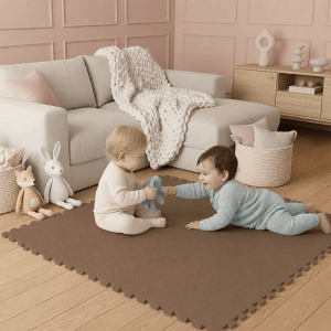 LittleTom Baby & Kinder Puzzlematte 30 x 30 cm 9 Stück Braun
