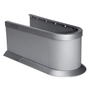 Badmobil Siphonverkleidung in Silber für Badmöbel-Zubehör.