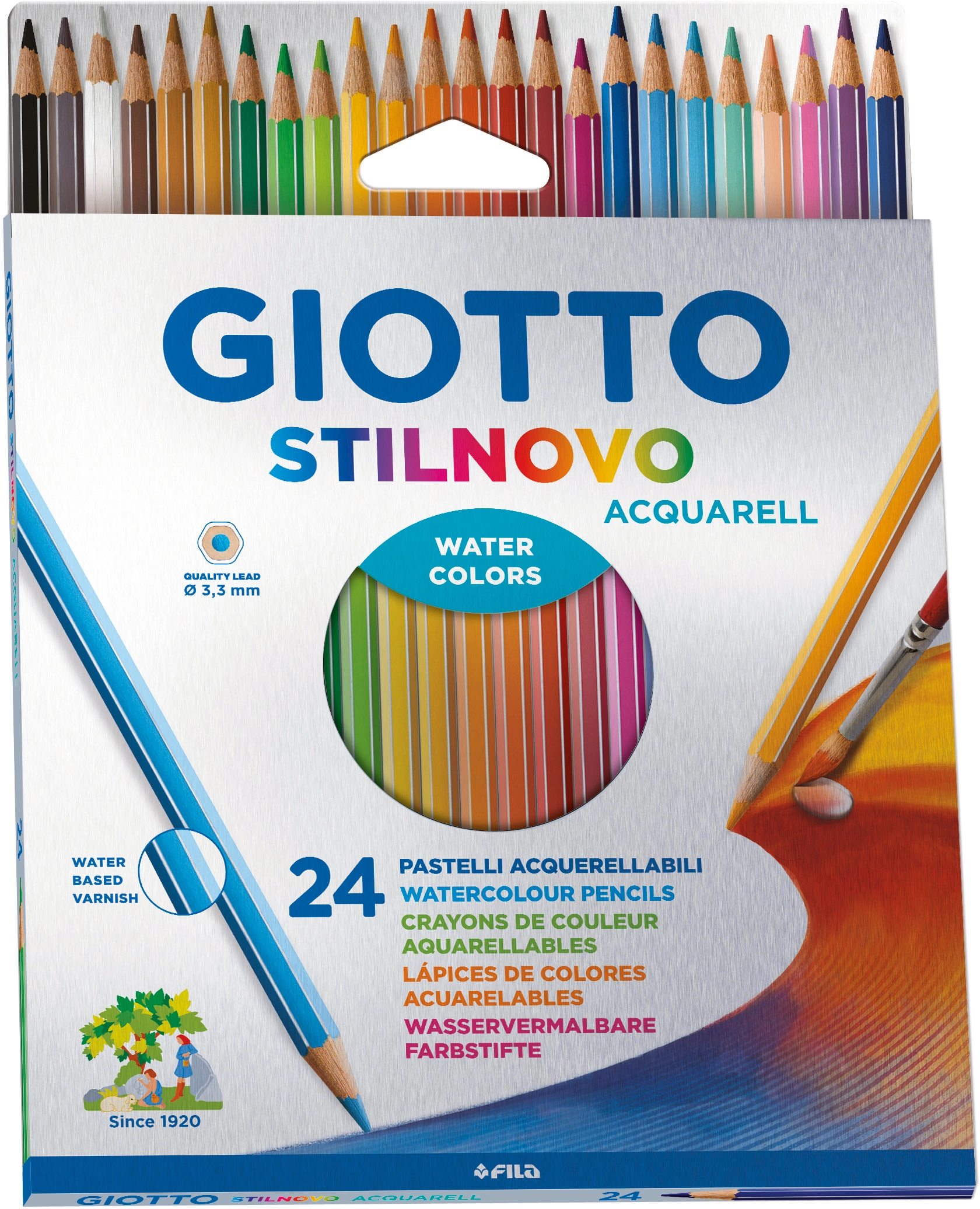 Giotto Stilnovo Acquarell Wasservermalbare Farbstifte verschiedene Farben  24 St. kaufen bei OBI