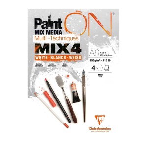 Clairefontaine Paint'On Zeichenblock DIN A6 250 g 12 Blatt