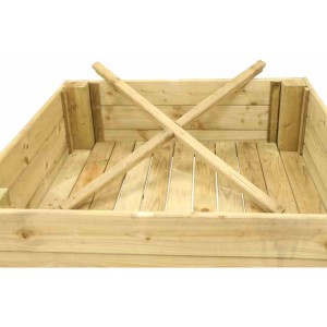 Siena Garden Hochbeet Emma, Natur, 70x80x80 cm, aus Kiefernholz, mit Geotextil.