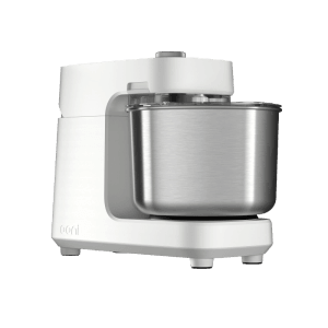 Ooni Spiralmixer Halo Pro in Polarweiß: Küchenmaschine mit Edelstahl-Schüssel für Teig.