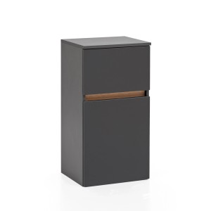 Held Möbel Unterschrank Trient, 40 cm, matt Grau-Wotaneiche, für Bad-Hängeschrank.