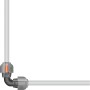 Gardena L-Stück 25 mm für Sprinkler-Systeme zur Richtungsänderung von Verlegerohren.