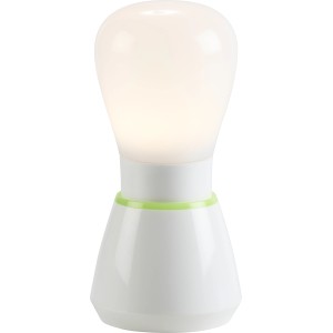 Weißes LED Touch-Nachtlicht, auch als Taschenlampe nutzbar. Warmweißes Licht, Kunststoff.