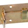 Gelb verzinkter Türschlossriegel, 160x55mm, für Türen und Tore.
