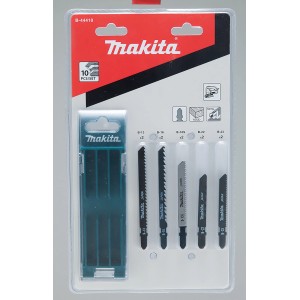 Makita Stichsägeblätter Set B-44410, 10-teilig, verschiedene Sägeblätter für Holz, Kunststoff und Metall.