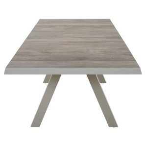 Siena Garden Gartentisch ausziehbar Keramik Seidengrau 100 cm x 200 cm