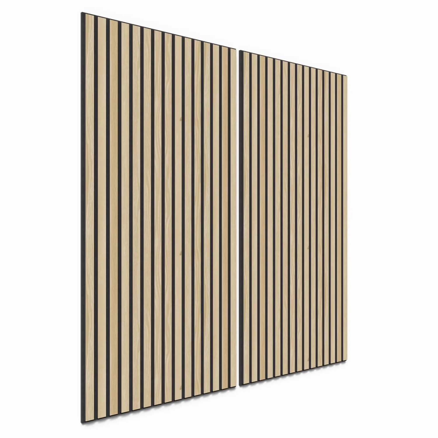 Akustikpaneel Esche/Schwarz: Wandverkleidung für besseren Raumklang & modernes Design.