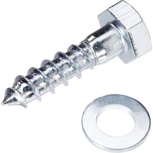 LUX Schrauben-Set für Bodeneinschlaghülsen, 10x30 mm, mit Unterlegscheibe.