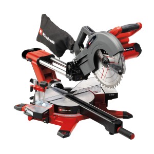 Einhell Akku-Zug-Kapp-Gehrungssäge TE-SM 36/10 L Li-Solo, rot/grau. Für präzise Schnitte.