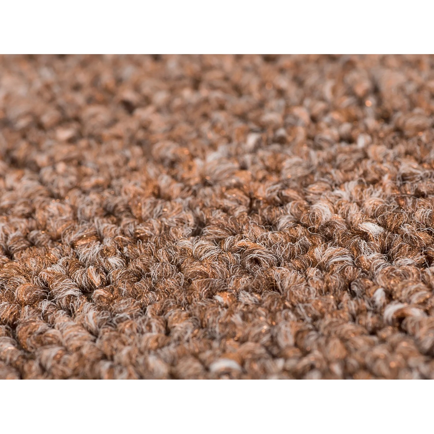 Detailaufnahme: Andiamo Stufenmatte Bob, 2er Set, Cognac, ca. 65x28cm, Teppichstruktur.