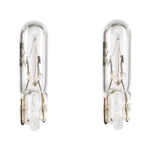 Zwei Glühlampen W1,2W 12V für Autoelektrik, Glassockel W2x4.6d.
