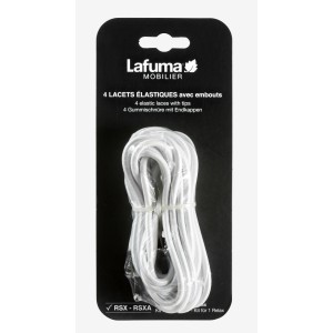 Lafuma Gummischnüre, weiß, für Relaxsessel, 4 Stück zum Austauschen der alten Schnüre.