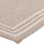 Teppich Tiana Taupe, 80x180 cm, Detailansicht. Flachgewebe mit Bordüre, geeignet für Innen- und Außenbereiche.
