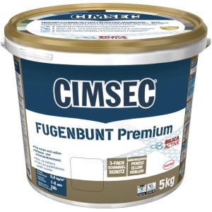 Eimer Cimsec Premium Fugenbunt Hellgrau, 5 kg, für Fliesen- und Mosaikfugen im Innen- und Außenbereich.