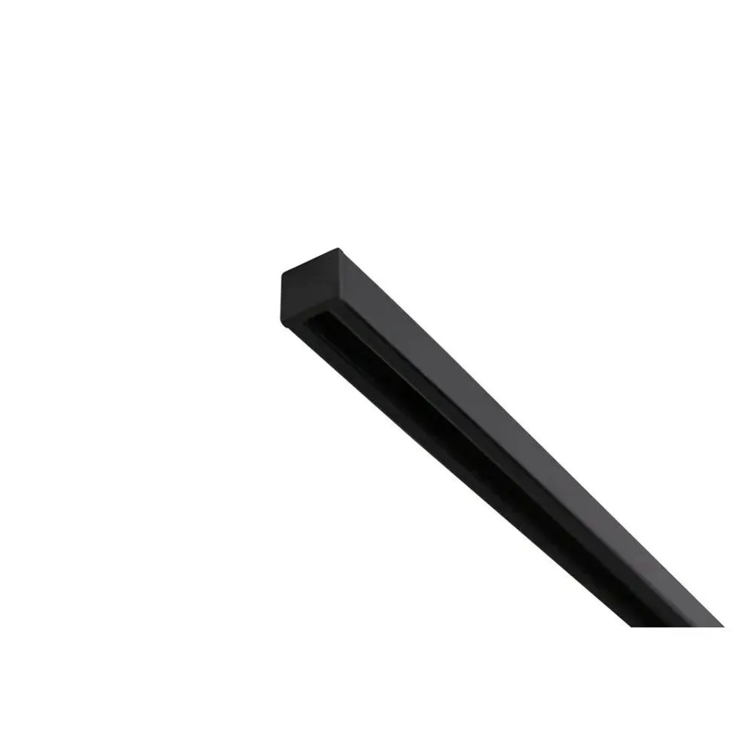 Deco-Raum Gardinenschiene nach Maß 1-Lauf Square Schwarz 210cm_9
