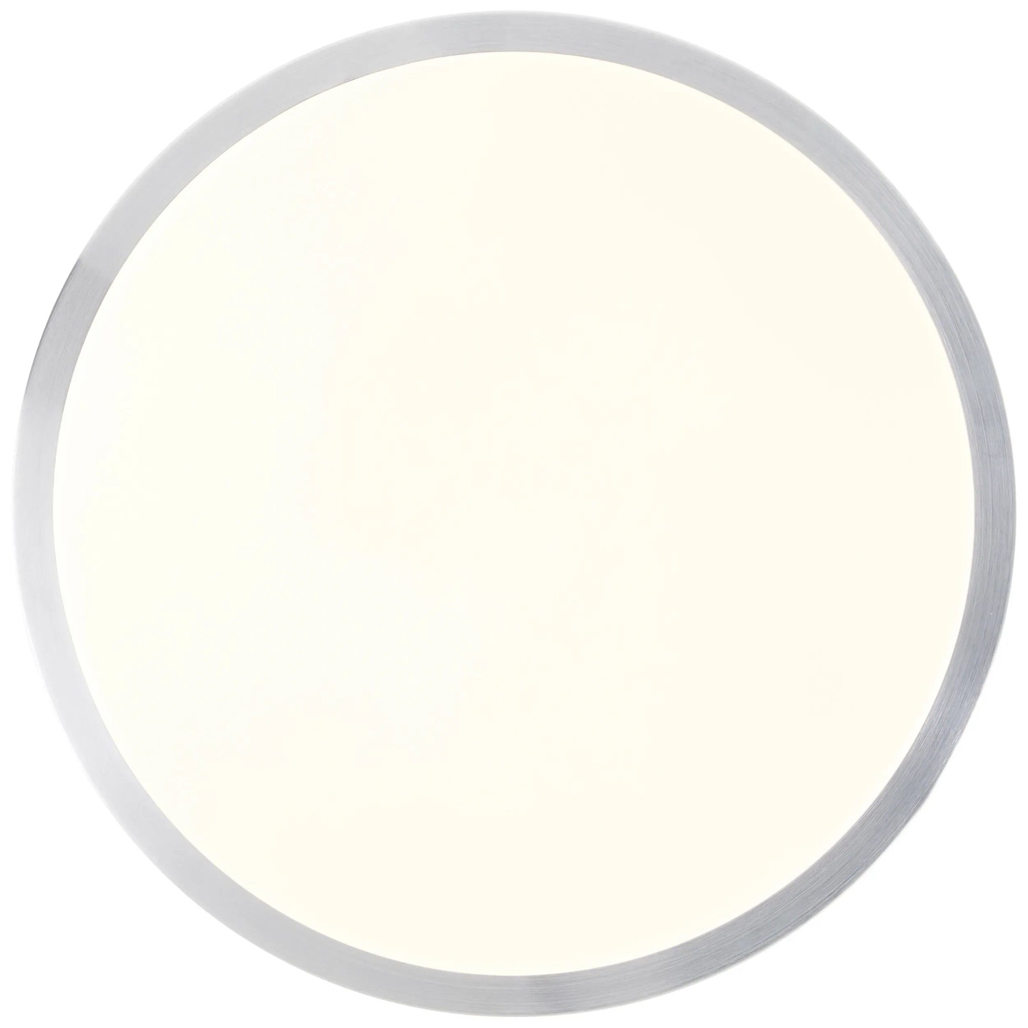 Runde LED-Deckenleuchte Livius, Aluminium/Weiß, Ø 33 cm, für eine helle und moderne Beleuchtung.