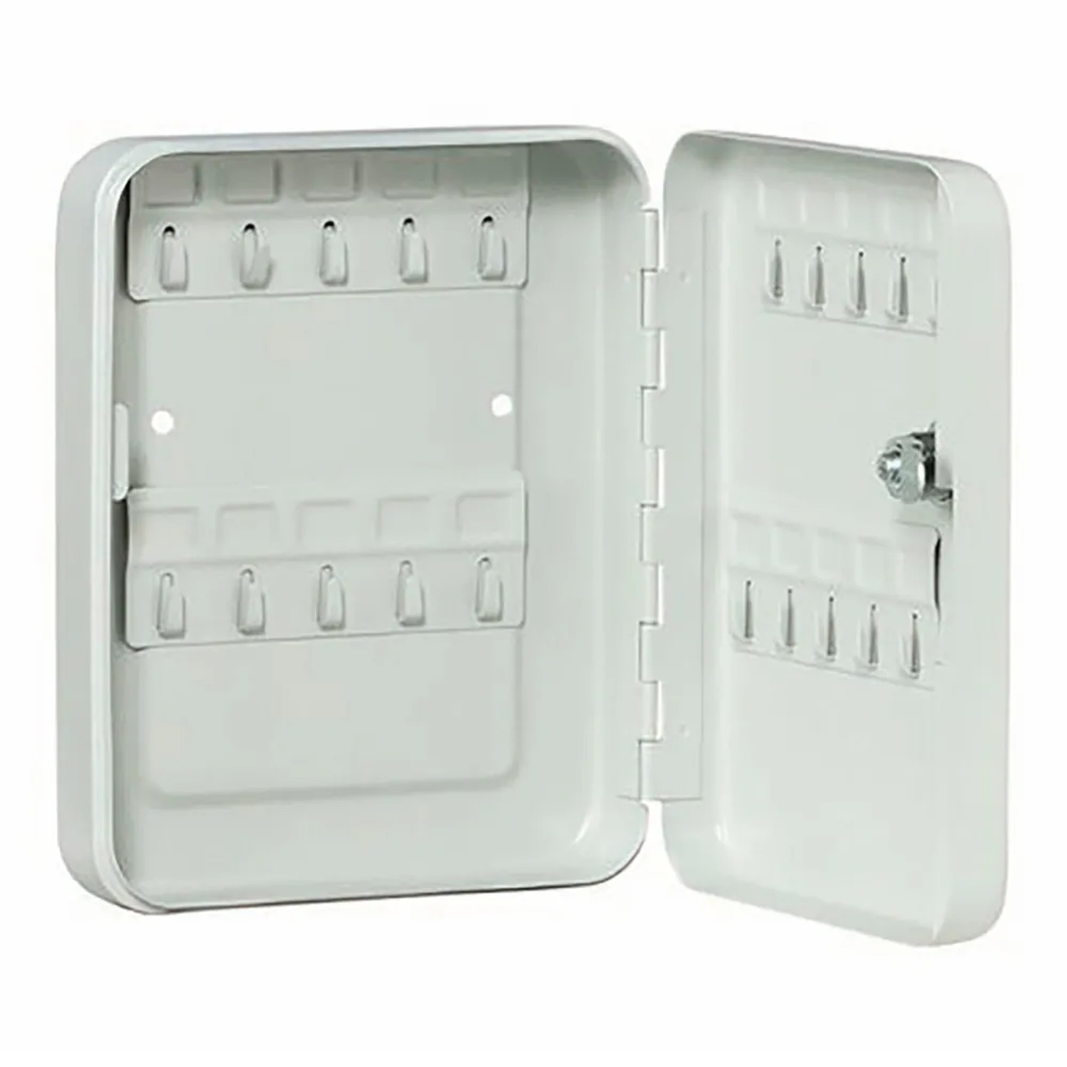 Offener, hellgrauer Burg Wächter Schlüsselkasten Favor KC 20 mit 20 Haken.